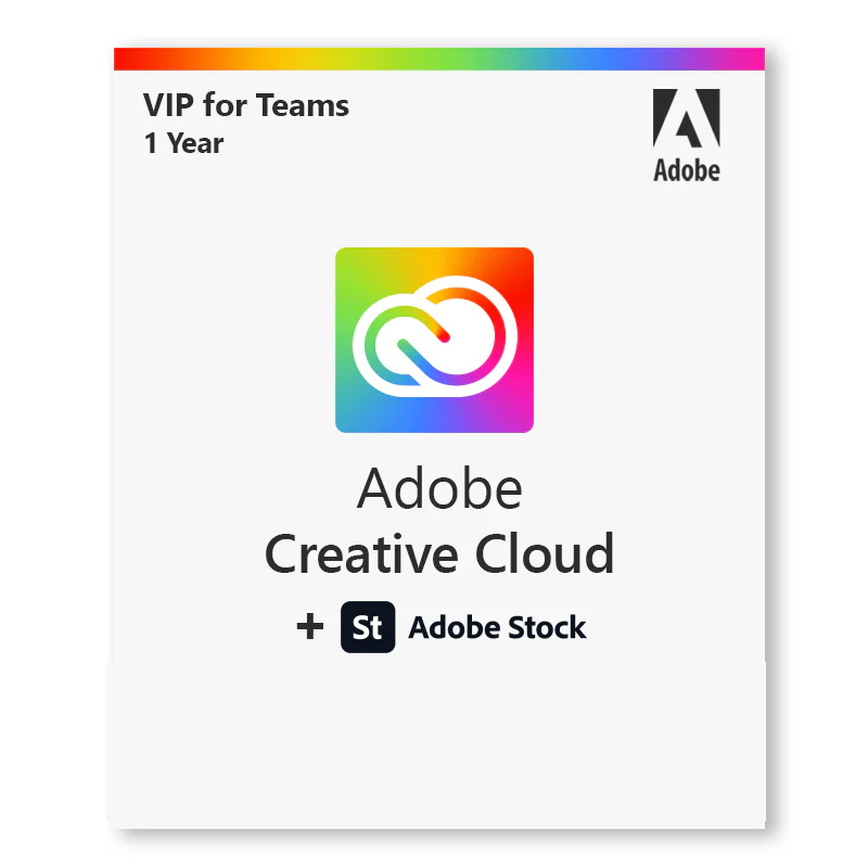 Adobe Creative Cloud  Adobe Stock | 1 Year per User | Digital Licence